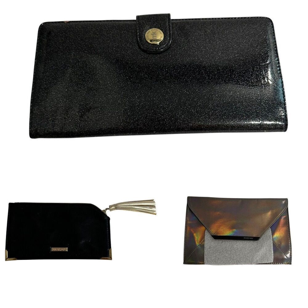 Mary Kay LOT Wallet Clutch Bag Makeup Limited Edition Organizer Prize Shimmer